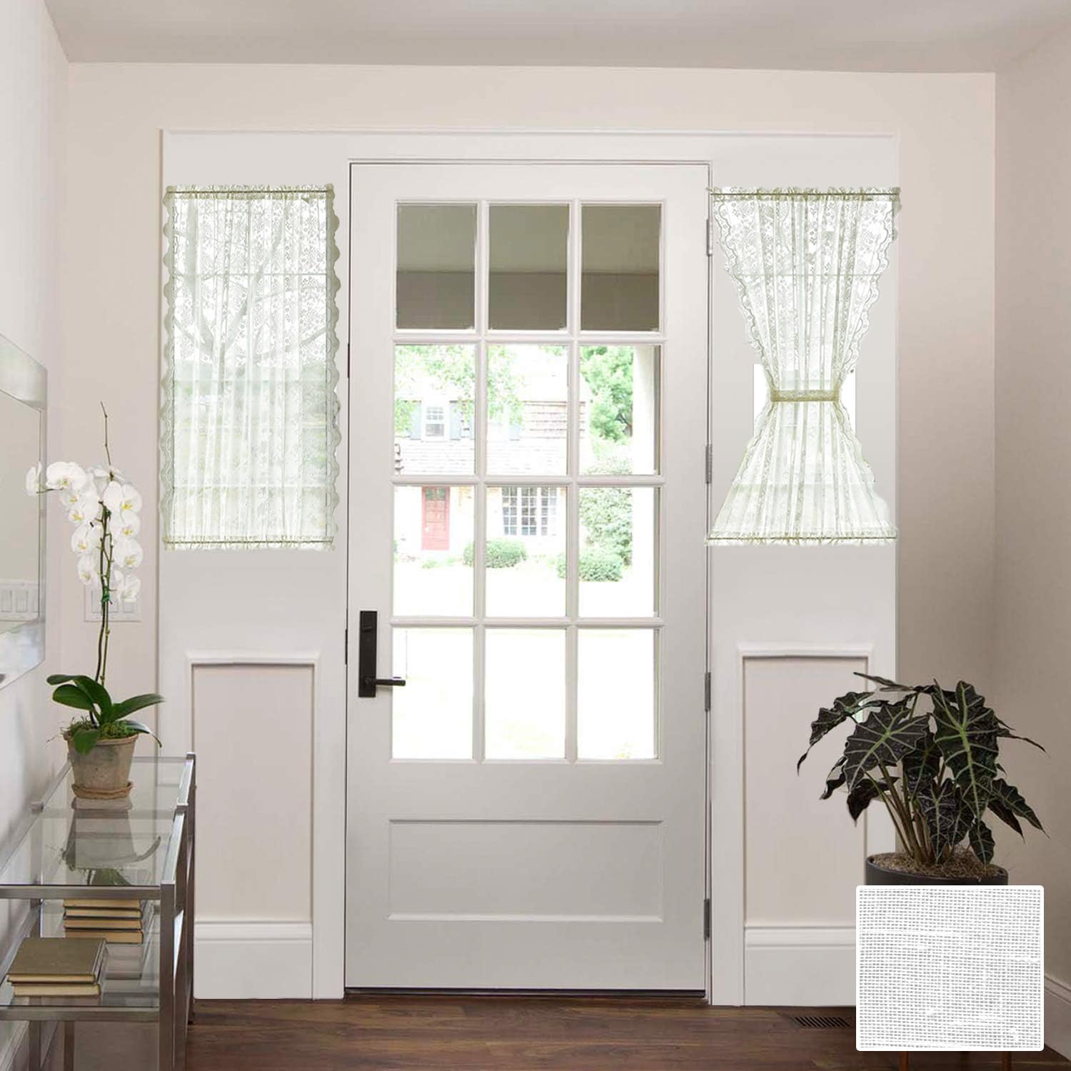 Amazon.com: TUDECO Ivory Sidelight Curtains for Front Door